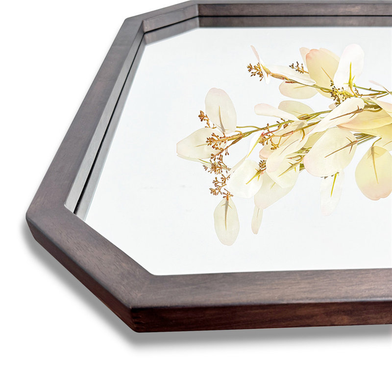 Delyana Wood Framed Wall Accent Mirror, 120cm x 70cm