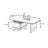 Picture Color Glass-ceramics Rectangular Coffee Table
