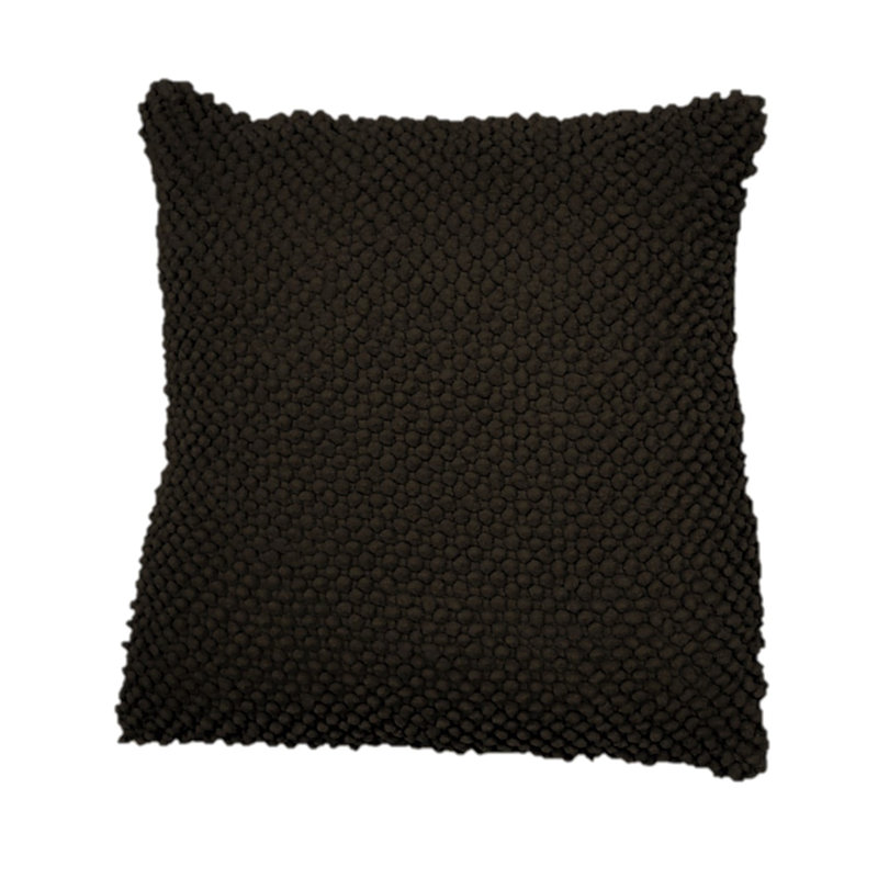  Housse et insert de coussin 100% coton Felt Ball Square, Brun