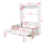 Grand lit escamotable avec coussin-413936241