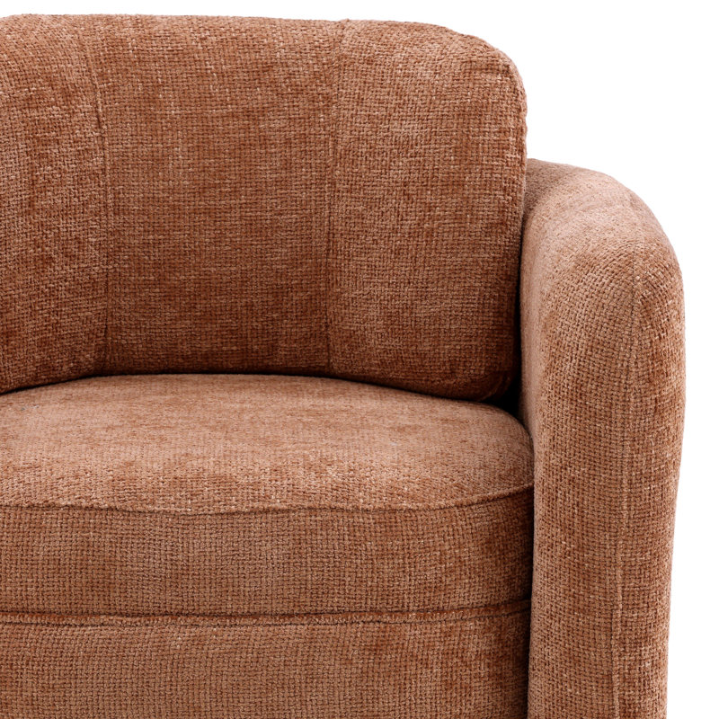 Munson Upholstered Occasional Chair, Ginger, Orange Polyester