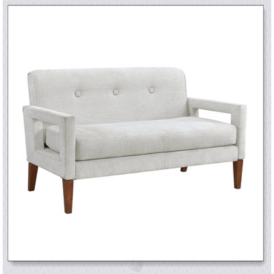 Causeuse rembourrée en chenille moderne avec ressorts ensachés et pieds en bois massif pour plus de confort et de style