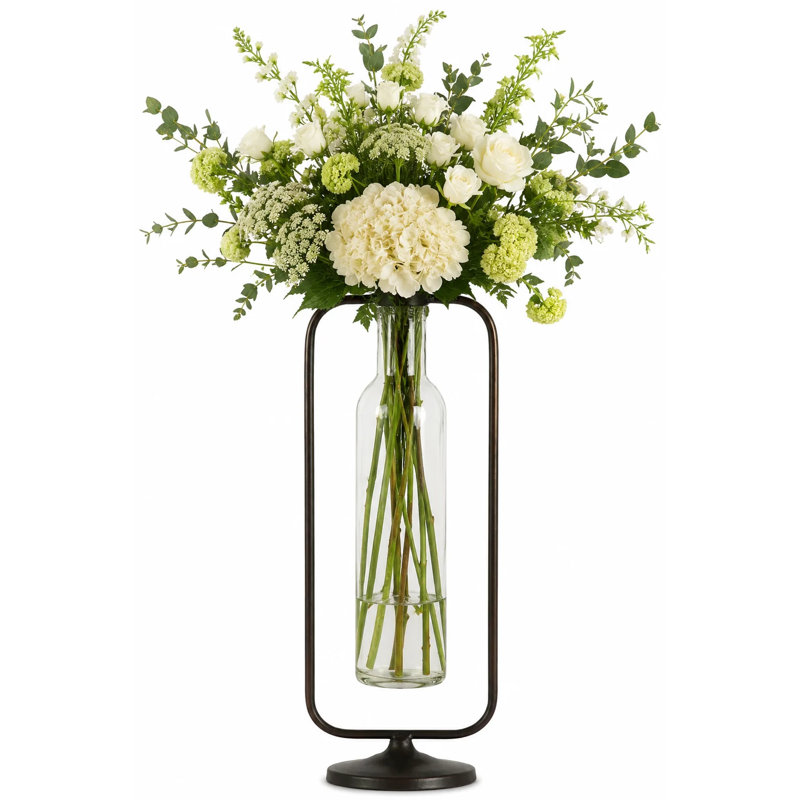Rodas Glass Table Vase, 13" H x 4" W x 3.75" D