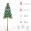 Arbre de Noël de 6 pi avec 6 lumières de Noël colorées, base en acier