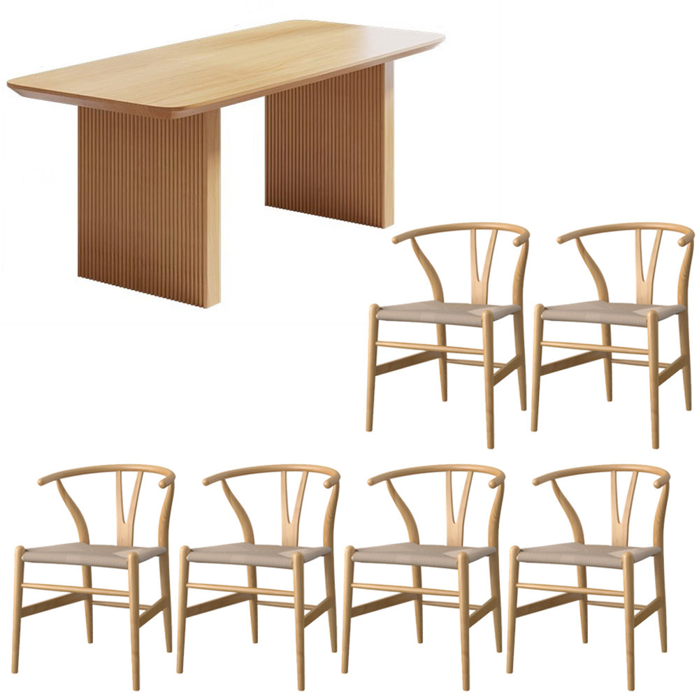 Brishher Modern simple all solid wood dining table set | Wayfair