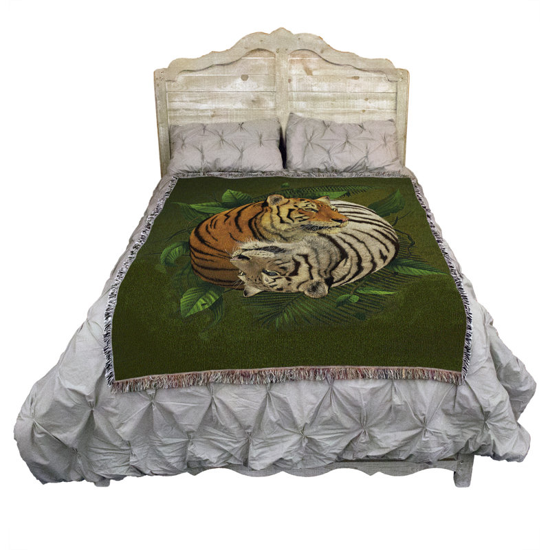 Pure Country Weavers Tiger Yin Yang Blanket by Vincent HIE - Gift Tapestry Throw Woven from Cotton - Made in the USA (72x54)