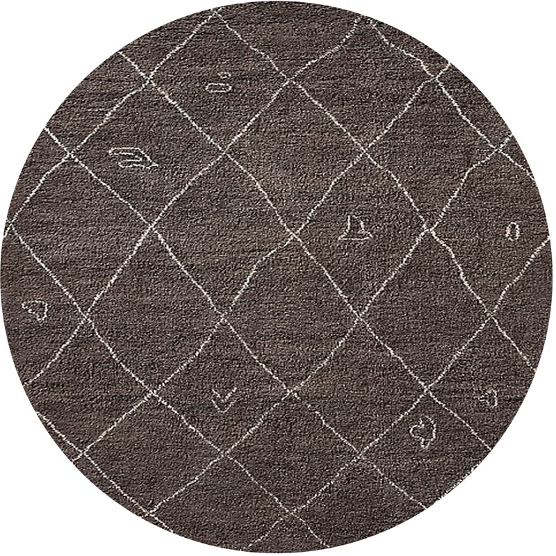 Tapis brun Bouley, Rond 8 pi