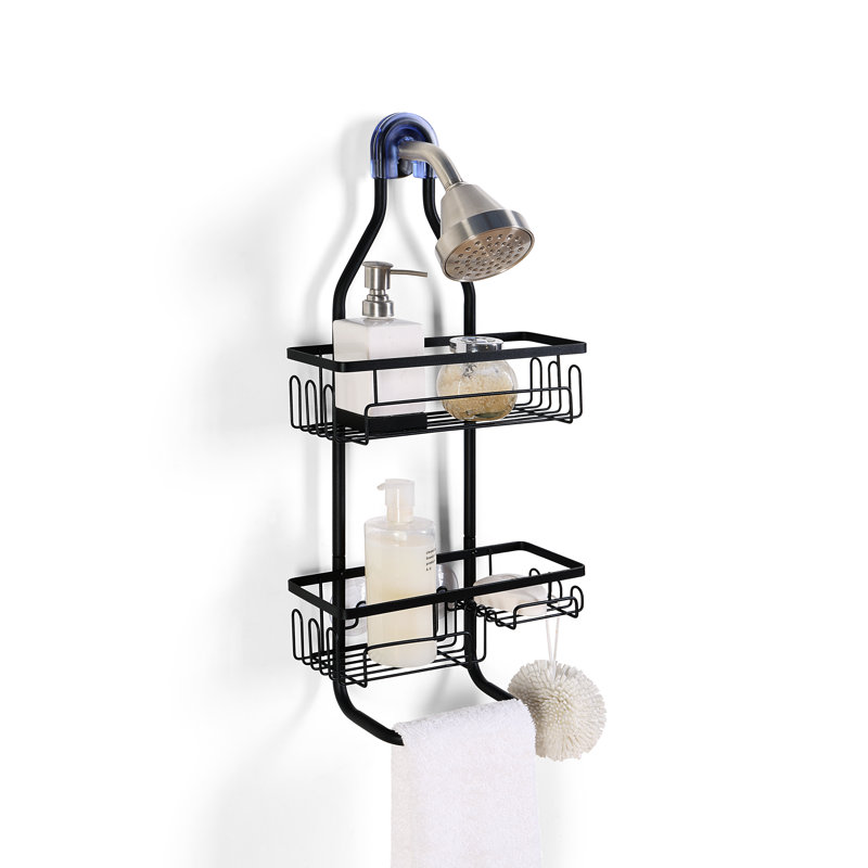 Serviteur de douche suspendu en acier inoxydable Emmie-Leigh, Noir