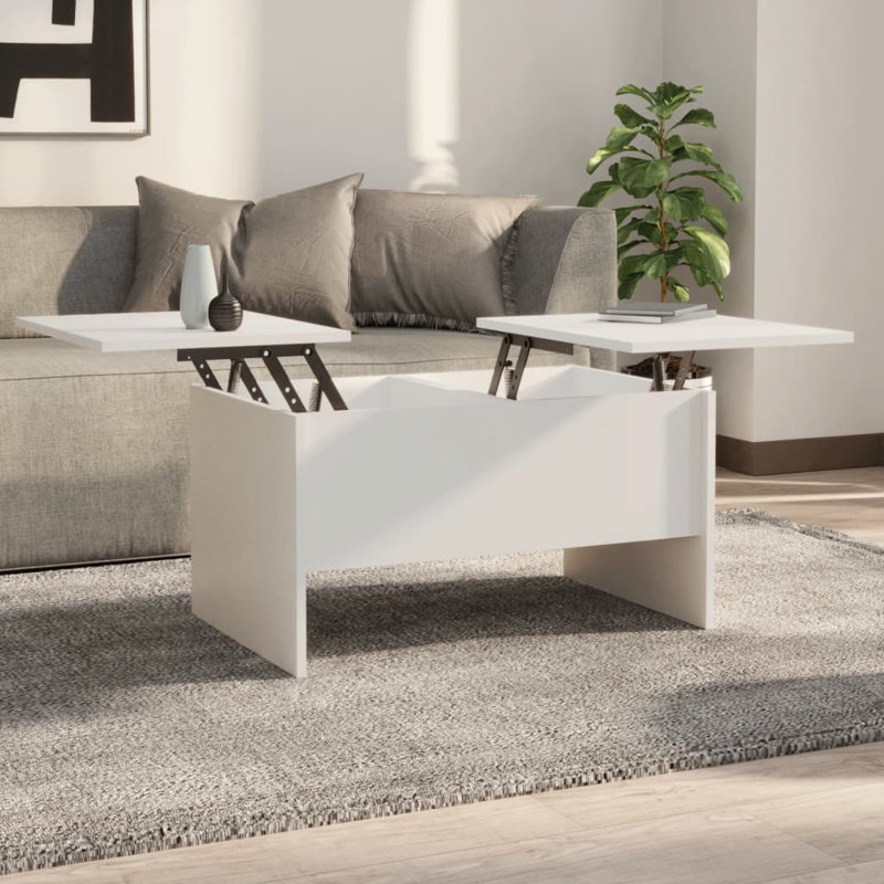Husai Coffee Table 80x50x42,5 cm Engineered Wood, White