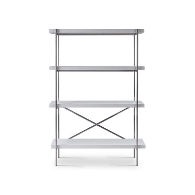 Jeanique 173.2cm H x 120cm W Stainless Steel Etagere Bookcase
