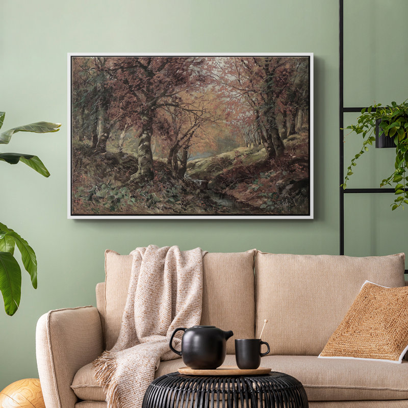 «Vintage Landscape -CCCXCI» sur toile, Blanc, H 27 po x l 41 po