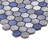 Blue Marble Metal Aluminum 1" Hexagon Mosaic Sheet Tile By Modket