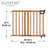 Evalinda Metal Adjustable Pressure Mounted Pet Gate With Door