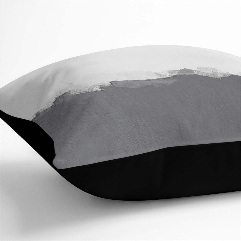 Square Throw Cushion, Black, 40cm H x 40cm W x 15cm D