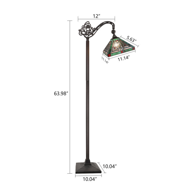 Lampe sur pied 1 lumière de style mission 1 lumière CHLOE Lighting INNES Tiffany