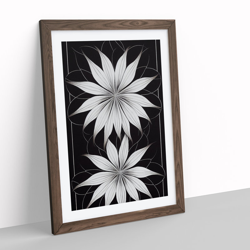 The Timeless Flowers - Framed Print, 64cm H x 46cm W x 2cm D, Walnut