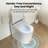 Modern Smart Toilet with Bidet, Foam Shield, 4-Season Temperature, Built-in Tank & Pump for Powerful Flush, Heated Seat, Warm Wash/Dryer, Slow Close