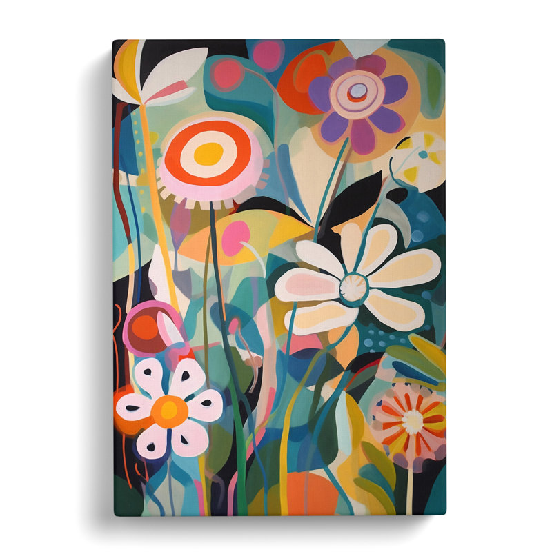 Contemporary Orphism Flowers Vol.9 - Wrapped Canvas, 76cm H x 50cm W x 3cm D
