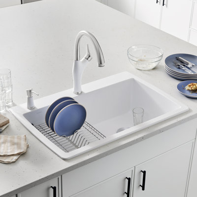 Évier de cuisine à montage double 33,5 po Diamond SILGRANIT - blanc