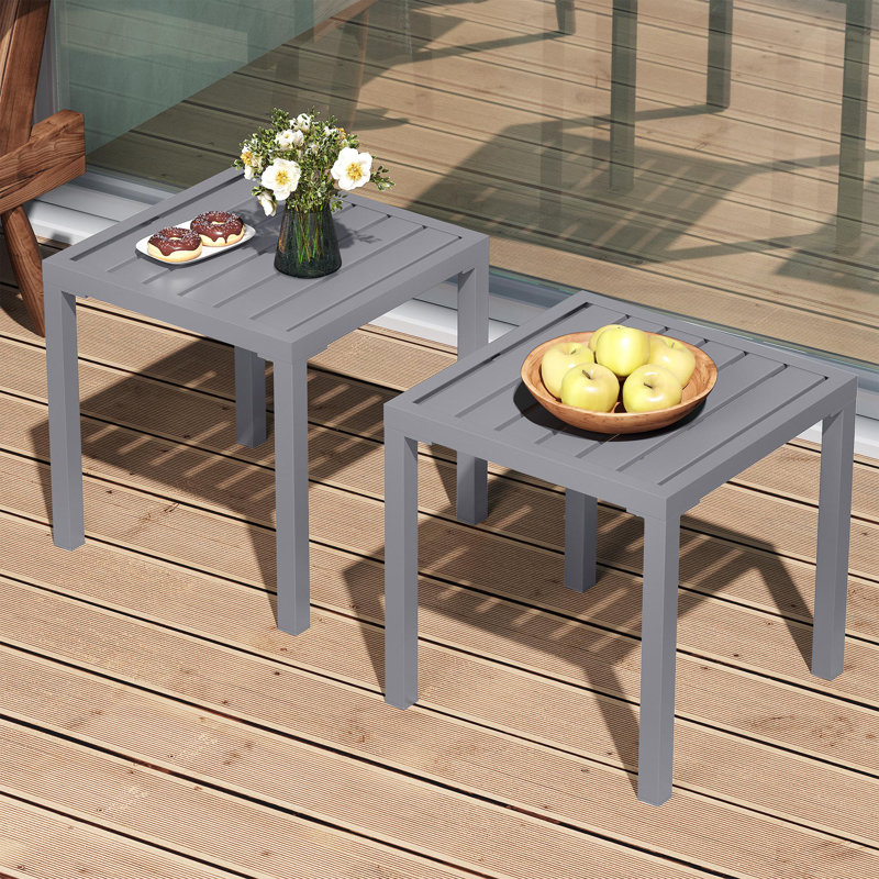 Square Side/End Table , Gray