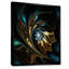 Fleur noire dorée moderne - art mural fleur fractale, impression avec fleur noire-18266808-116164182-116164181