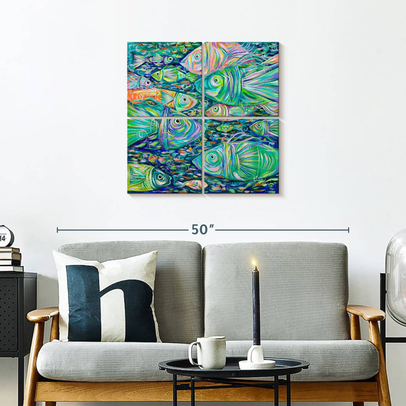 Brampt School Of Fish, 26" H x 26" W