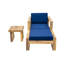 Wood Lounge Group - Fauteuil et objet d'appoint compact pour se détendre à l'extérieur sur le patio, le balcon, le confort extérieur, le confort et le confort