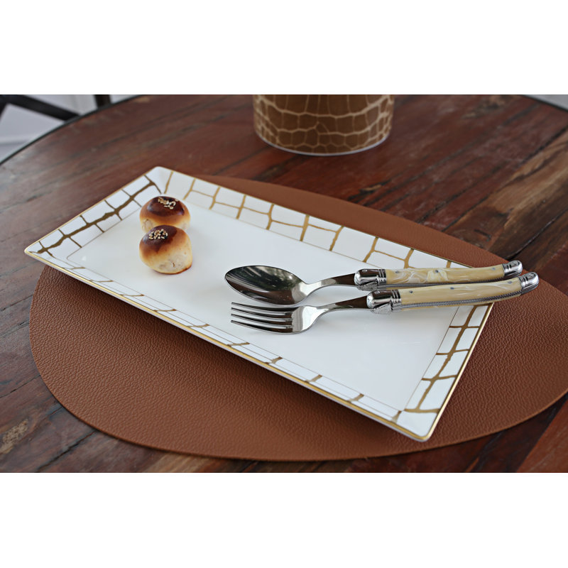 Alligator Gold Bone China Tray