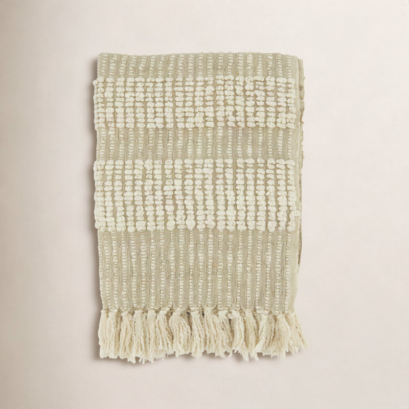 Iddo Anden Sevan 100% Cotton Throw, Natural