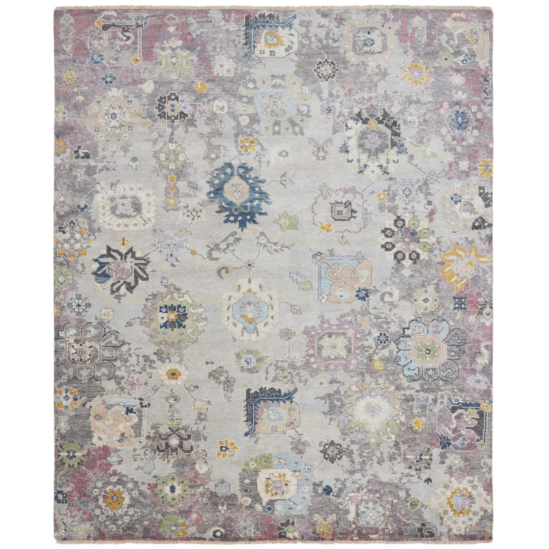 Heritage Bloom Hand Knotted Area Rug, Rectangle 2' x 3'