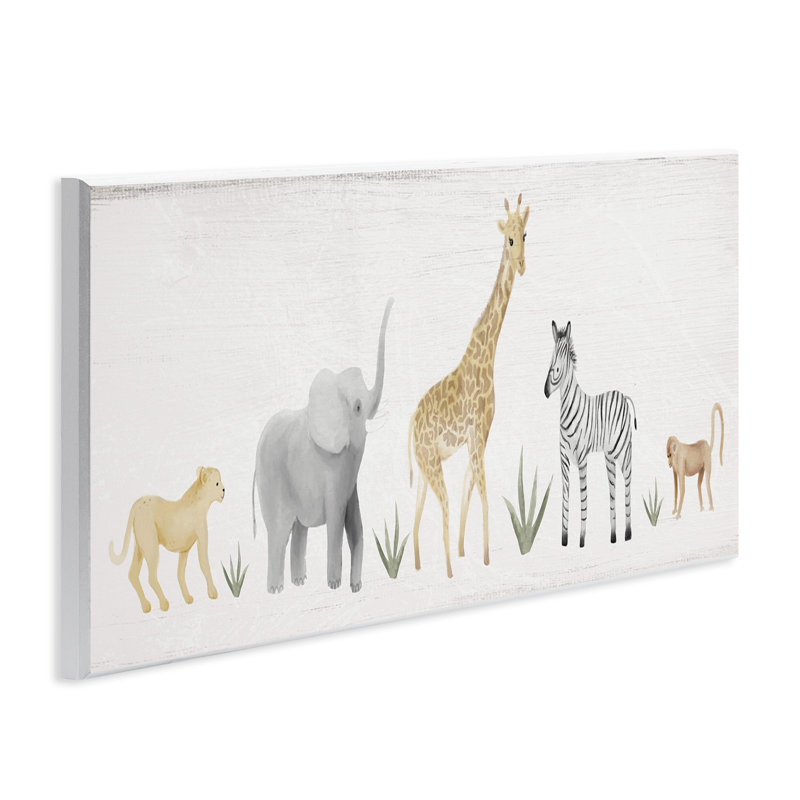 «Adorable Jungle Animals Wildlife Illustration Elephant Giraffe» par Daphne Polselli