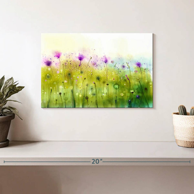 Avery, cosmos et fleurs sauvages, abstrait, H 8 po x l 12 po