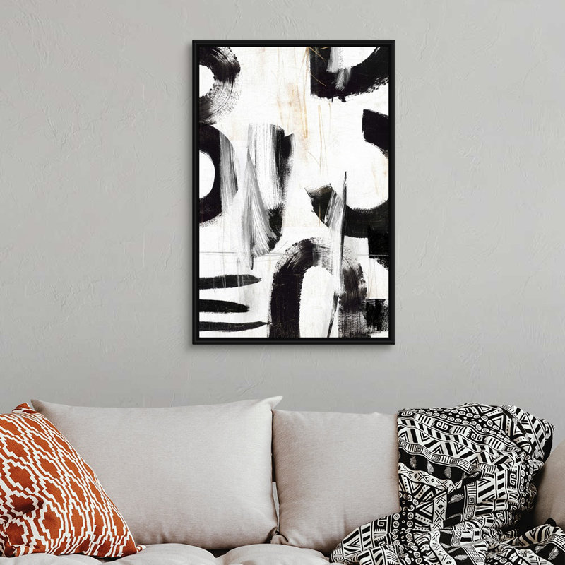 Reproduction d’art sur toile, "concept III" par PI studio, Cadre noir, H 38 po x l 26 po x P 1,75 po