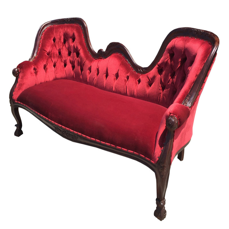Causeuse en velours Eviemarie