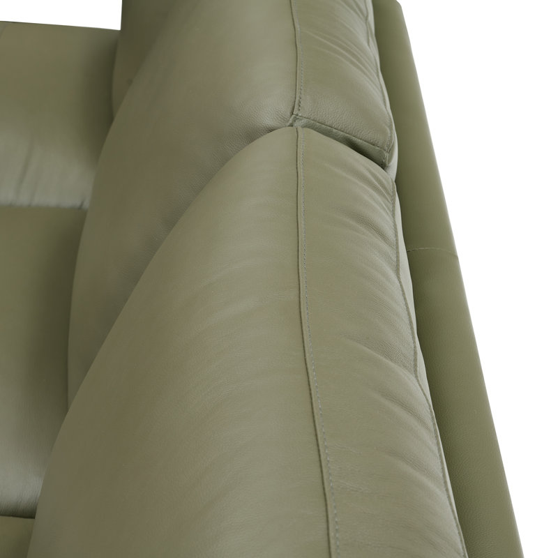 Canapé modulaire de coin avec repose-pieds Aness, Olive