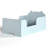 Bear-Shaped Toddler Floor Bed for Ages 3-6, Safe Pine Wood Cot with Rounded Corners, Blue-1297652004