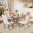 5-Piece Round Glass Dining Table Set-1522402580-1522402573-1522402563