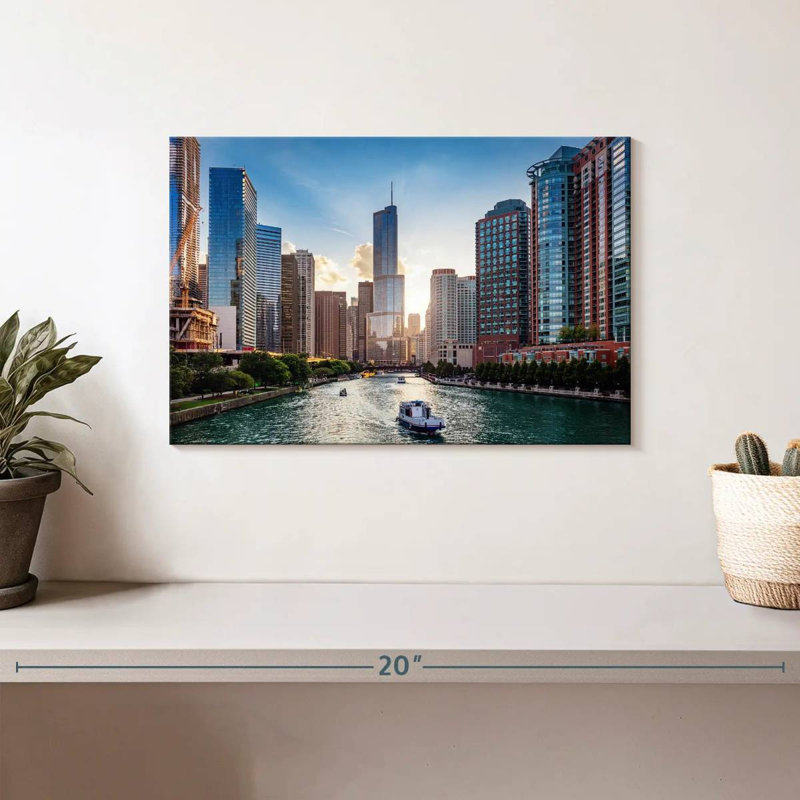 Sirci Chicago Riverscape, H 8 po x l 12 po