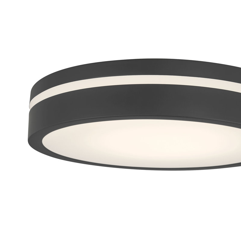 Soltra 13" Wide LED Flush Mount, Matte Black