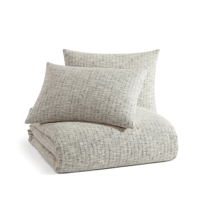 Metallic Tweed Bedding, Queen Duvet Cover + 2 Standard Shams