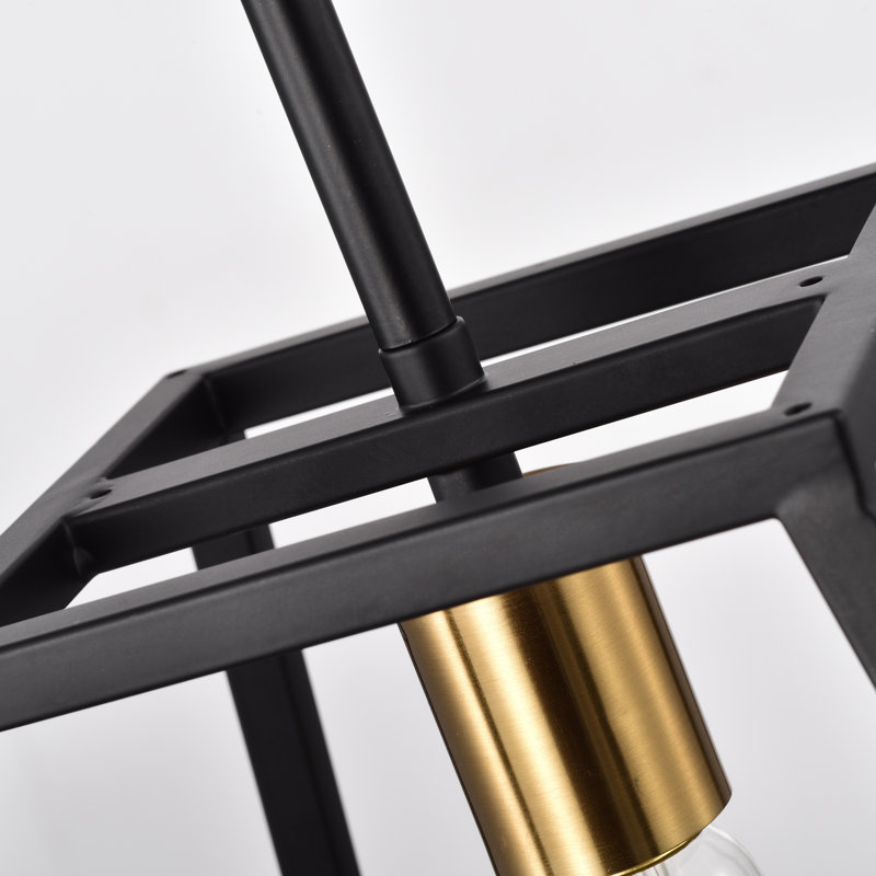 Luminaire suspendu conique à 1 lumière Haig, Noir texturé