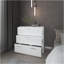 Commode Oto avec 4 tiroirs spacieux, blanc