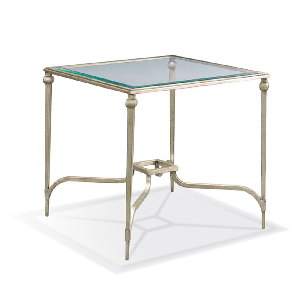 Sherrill Occasional Infinity Glass Top End Table | Wayfair