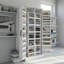 Armoire de garage avec supports de rangement rotatifs