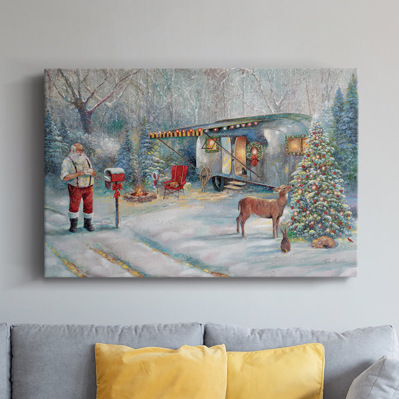 Père Noël caché - galerie Cavas, H 8 po x l 12 po
