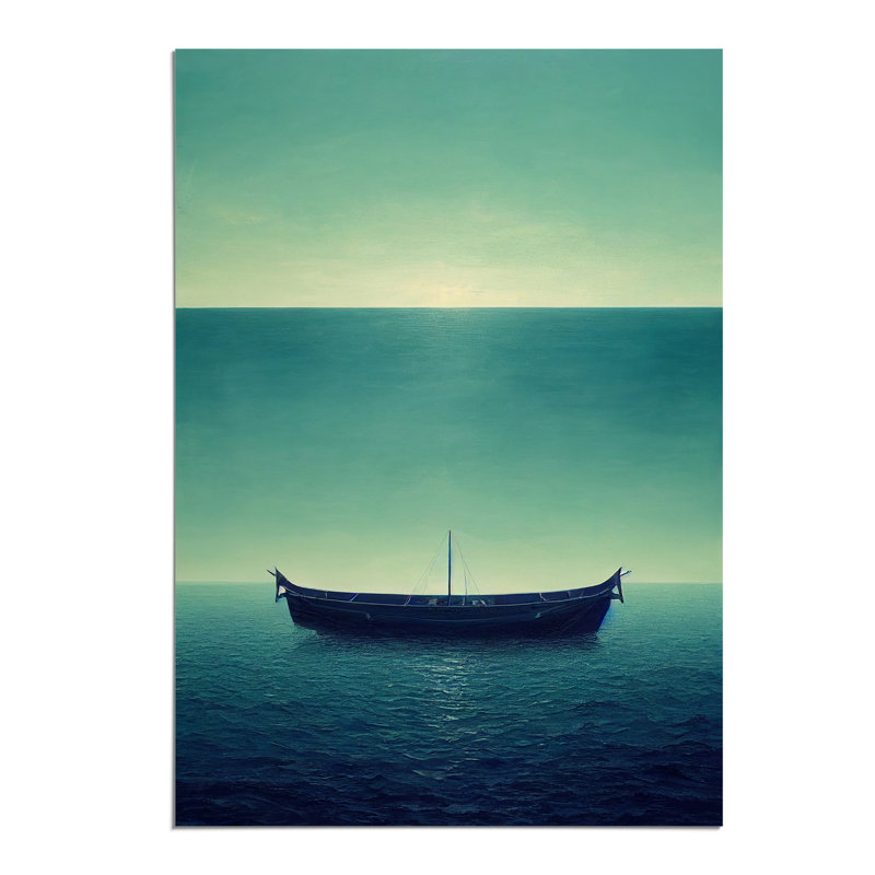 Boat Under the Ocean - Wall Art, Paper, 42cm H x 29.7cm W, No Matte