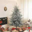 Arbre de Noël artificiel pin 6 pi avec 795 pointes enneigées, base en métal pliable, assemblage facile, parfait pour la maison et le bureau