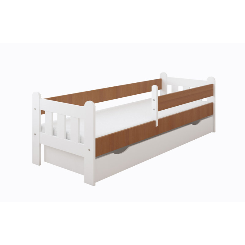 Sherri bed with drawer and mattress, Alder, European Toddler (160 x 80 cm)