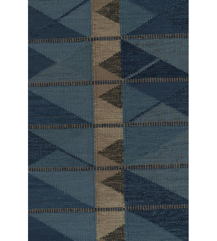Scandinavian Wool Geometric Area Rug, Rectangle 5' x 8'