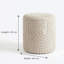 Cotton Fabric Upholstered Ottoman Footstool with Lift Top Storage for Living Room or Bedroom